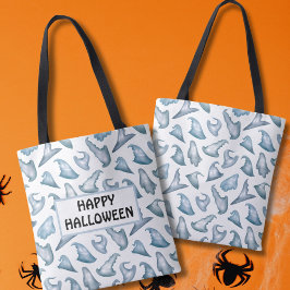 Schattigee Ghost Witch Petten Happy Halloween Cust Tote Bag