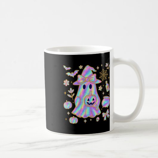 Schattigee Ghost Witch Shirt Pumpkin Cauldron Spid Koffiemok (Rechts)