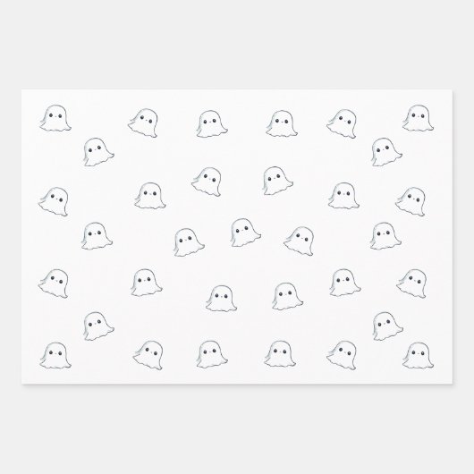Schattigee Ghost Wrapping Paper Flat Sheet (Voorkant)
