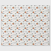 Schattigee Ghosts Bats Pumpkins Halloween Pattern Cadeaupapier (Vlak)