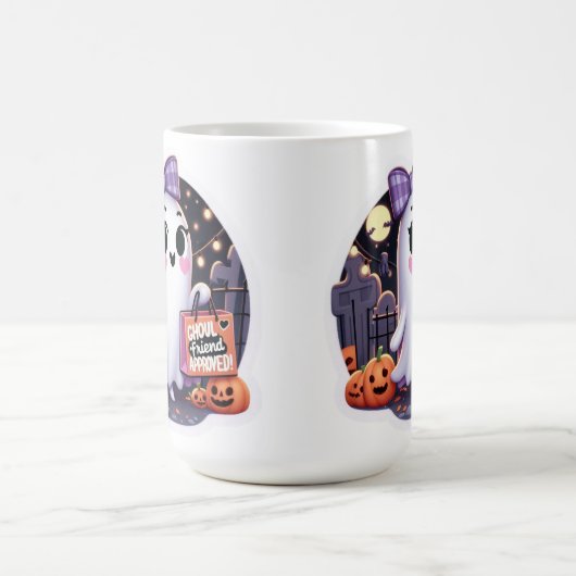 Schattigee Ghoul vriend Goedgekeurd Halloween Koffiemok (Center)