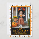 Schattigee Ghouls Classic Custom Halloween Foto Feestdagenkaart (Voorkant)