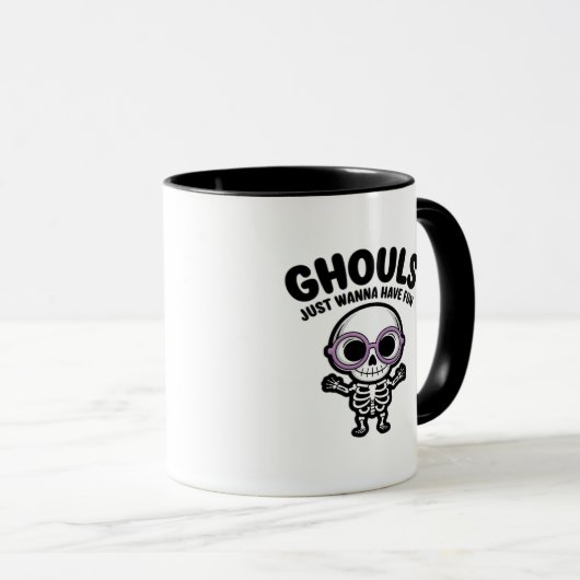 Schattigee Ghouls willen gewoon een leuk skelet he Mok (Voorkant rechts)