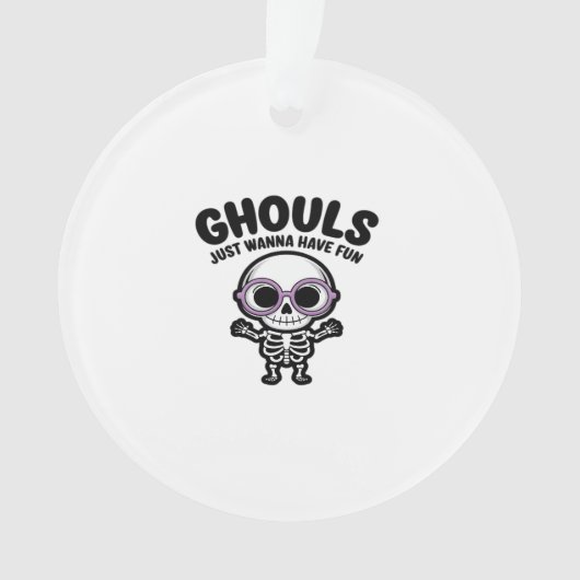 Schattigee Ghouls willen gewoon een leuk skelet he Ornament (voorkant)