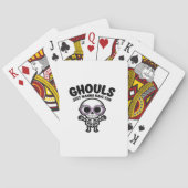 Schattigee Ghouls willen gewoon een leuk skelet he Pokerkaarten (Achterkant)