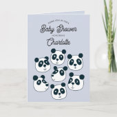 Schattigee Giant Panda Beer Baby shower Uitnodigin Bedankkaart (Voorkant)