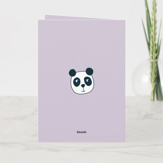 Schattigee Giant Panda Beer Baby shower Uitnodigin Bedankkaart (Achterkant)