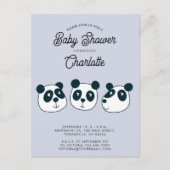 Schattigee Giant Panda Beer Baby shower Uitnodigin Briefkaart (Voorkant)