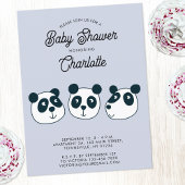 Schattigee Giant Panda Beer Baby shower Uitnodigin Briefkaart