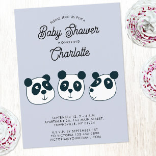 Schattigee Giant Panda Beer Baby shower Uitnodigin Briefkaart