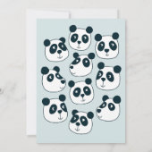 Schattigee Giant Panda Beer Baby shower Uitnodigin Kaart (Achterkant)