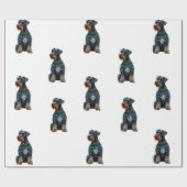 Schattigee Giant Schnauzer in een Kersttrui Cadeaupapier (Vlak)