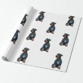 Schattigee Giant Schnauzer in een Kersttrui Cadeaupapier (Uitgerold)