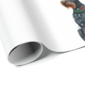 Schattigee Giant Schnauzer in een Kersttrui Cadeaupapier (Rol Hoek)