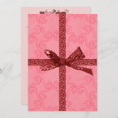 Schattigee Gift Look en Harten Valentijnsdag Verja Kaart (Voorkant / Achterkant)