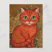 Schattigee Ginger Cat Gustav Klimt Briefkaart (Voorkant)