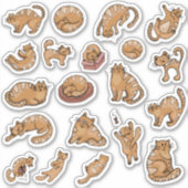Schattigee Ginger-Cat Stickers (Voorkant)