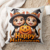 Schattigee Ginger Cats in Heks Petten Halloween Po Kussen (Deken)