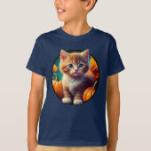 Schattigee Ginger Kitten Herfst Oogst Pompoenen Jo T-shirt (Voorkant)