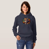 Schattigee Ginger Kitten Herfst Oogst Pompoenen Vr Hoodie (Voorkant volledig)