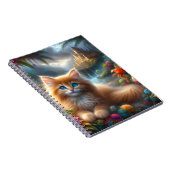 Schattigee Ginger Kitten in Tropical Paradise Fant Notitieboek (Rechterzijde)