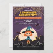 Schattigee Ginger Witch Halloween Party Uitnodigin Kaart (Voorkant)