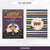 Schattigee Ginger Witch Halloween Party Uitnodigin Kaart