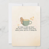 Schattigee gingerbrea vakantie kerstfeestuitnodigi kaart (Achterkant)