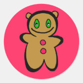 Schattigee Gingerbread Boy Stickers (Voorkant)