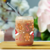 Schattigee Gingerbread Candy Cane Kousen Kerst Blikvorm Glas