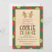 Schattigee Gingerbread Christmas Party Cookie Exch Kaart (Voorkant)