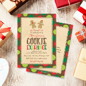 Schattigee Gingerbread Christmas Party Cookie Exch Kaart
