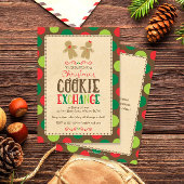 Schattigee Gingerbread Christmas Party Cookie Exch Kaart