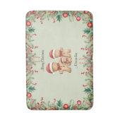 Schattigee Gingerbread Cookie Familie Kerstmis Badmat (Voorkant Verticaal)