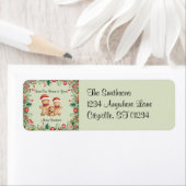 Schattigee Gingerbread Cookie Familie Kerstmis Etiket (Insitu)