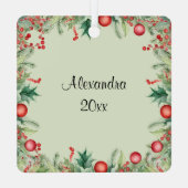 Schattigee Gingerbread Cookie Familie Kerstmis Metalen Ornament (Achterkant)