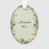 Schattigee Gingerbread Cookie Familie Kerstmis Ornament (achterkant)