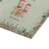 Schattigee Gingerbread Cookie Familie Kerstmis Snijplank (Hoek)