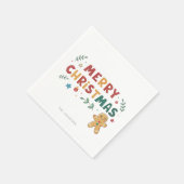 Schattigee Gingerbread Cookie Gepersonaliseerde Ke Servet (Hoek)