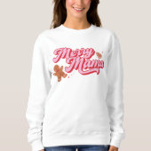 Schattigee Gingerbread Cookie Merry Mama Holiday Trui (Voorkant)