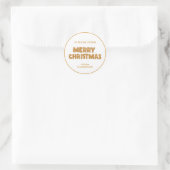 Schattigee Gingerbread Cookies Kerst Typografie Ronde Sticker (Tas)
