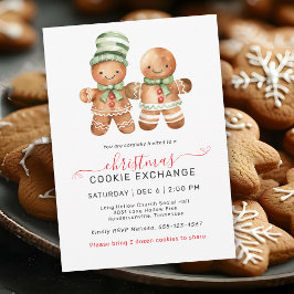Schattigee Gingerbread Couple Cookie Exchange Part Kaart