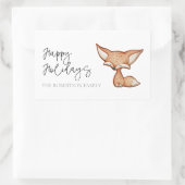 Schattigee Gingerbread Fox Holiday Sticker (Tas)