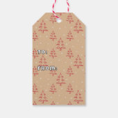 Schattigee Gingerbread Girl Vakantie Cookie Kraft Cadeaulabel (Achterkant)