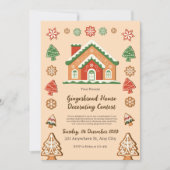 Schattigee Gingerbread House Decoration wedstrijd Kaart (Voorkant)