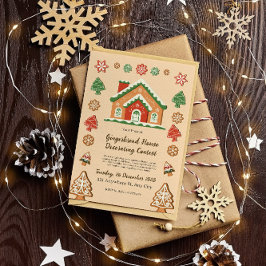 Schattigee Gingerbread House Decoration wedstrijd Kaart
