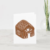 Schattigee Gingerbread House Holiday Cookie Kaart (Voorkant)