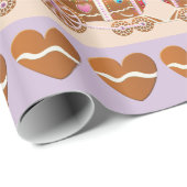 Schattigee Gingerbread kerstkoekjes Cadeaupapier (Rol Hoek)