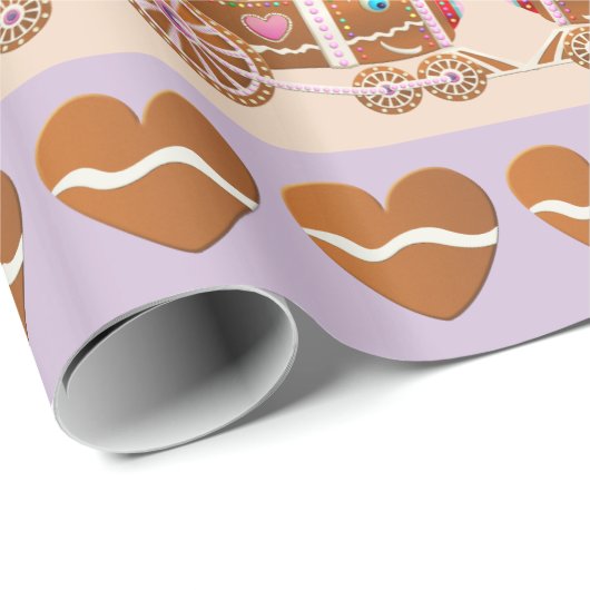 Schattigee Gingerbread kerstkoekjes Cadeaupapier (Rol Hoek)