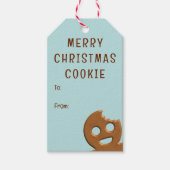 Schattigee Gingerbread Man Cookie Christmas Gift T Cadeaulabel (Voorkant)